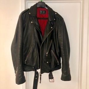 Brand New All Saints Black Leather Jacket